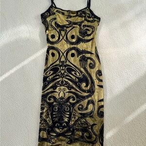 Betsey Johnson VELVET TATTOO DRESS